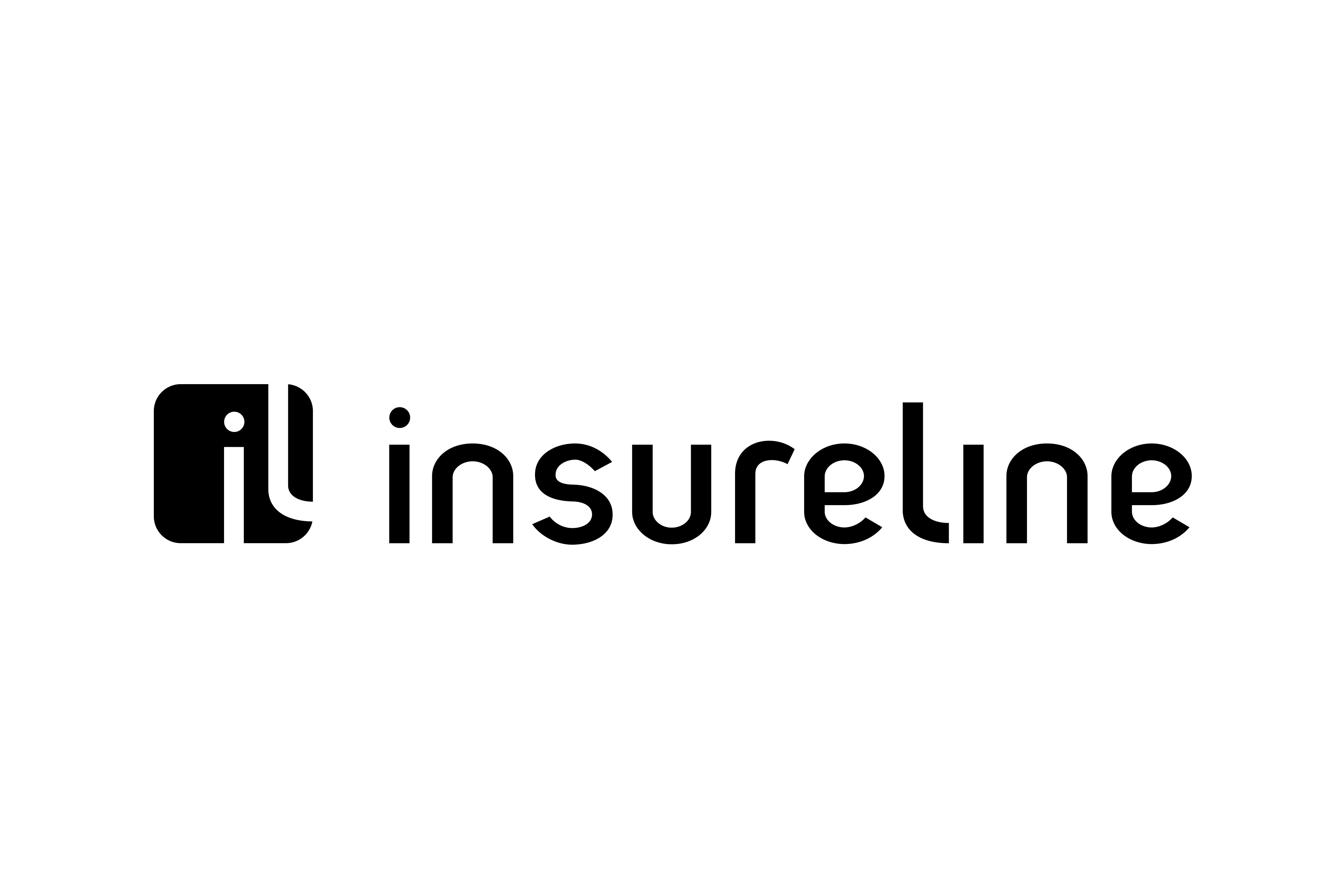 Horizontal logo, black and white